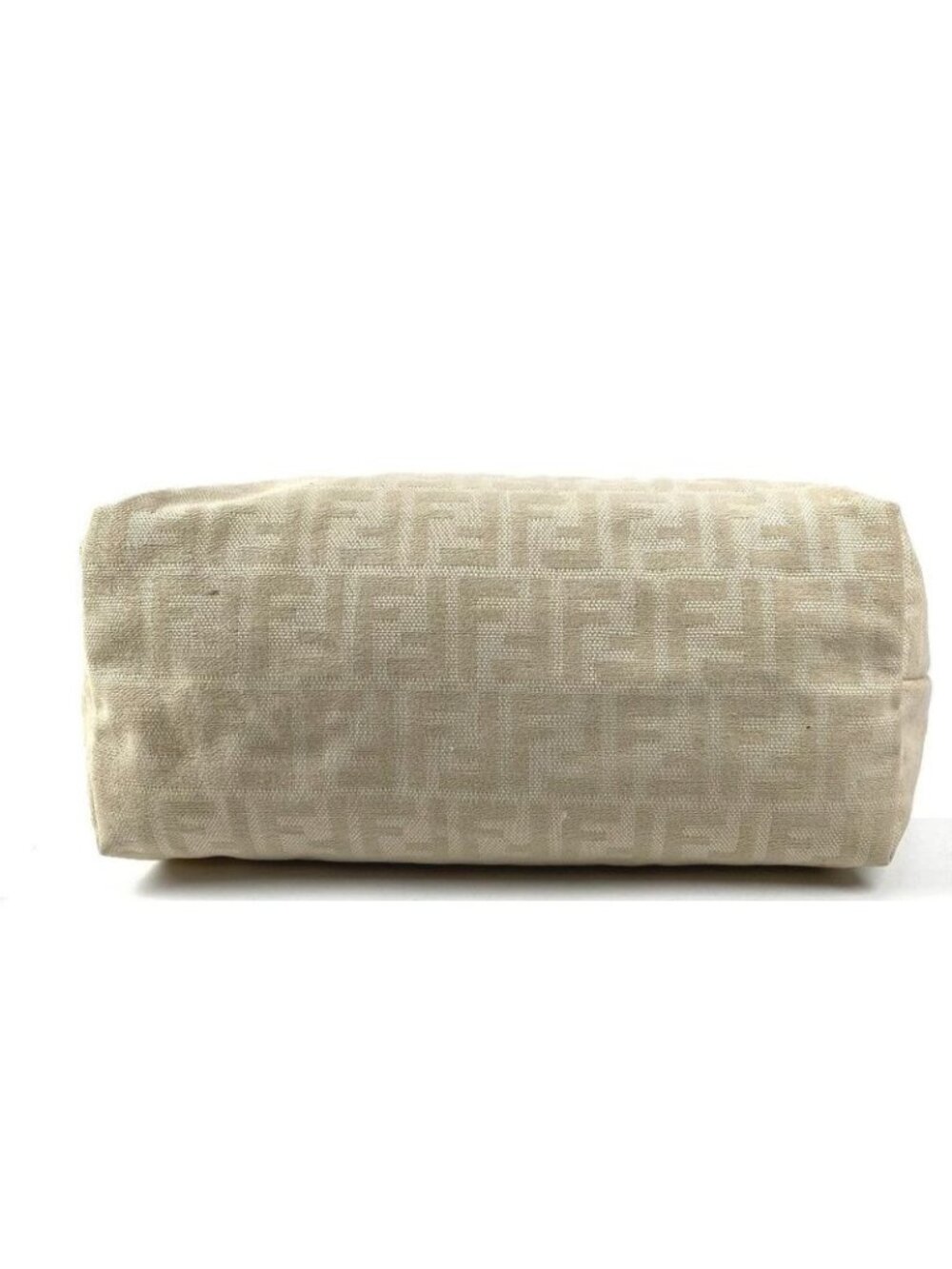 ★SOLD★ Fendi Shoulder Bag Zucca Logo Leather Canvas White - Picture 5 of 9